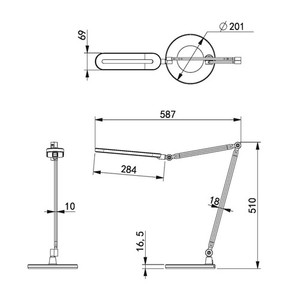Lampă de birou K-BL1221 neagră din seria ALETTE 1 Lampă de birou K-BL1221 neagră din seria ALETTE small 1