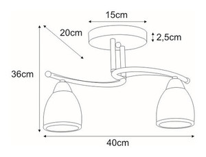 K-JSL-8090/2 CHR plafon din seria SAMIRA 1 K-JSL-8090/2 CHR plafon din seria SAMIRA small 1