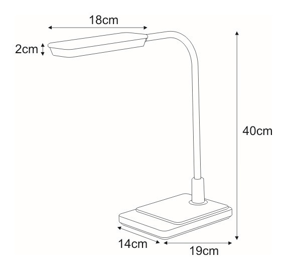 Vedere Lampă de birou K-BL1027 neagră din seria IKA Lampă de birou K-BL1027 neagră din seria IKA