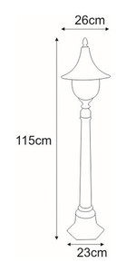 Lămpi de exterior K-8129, joase, de culoare neagră / aurie, din seria BOSTON small 1