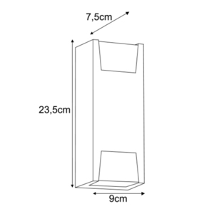 Lampă de perete de grădină K-8145 din seria SLOT 2 Lampă de perete de grădină K-8145 din seria SLOT small 2