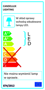 Ssp-23 Ch / Tr + Bl 8W LED 230V Ring Led Blue Eyelet Plafond Lampă de tavan fixă rotundă din sticlă transparentă small 1