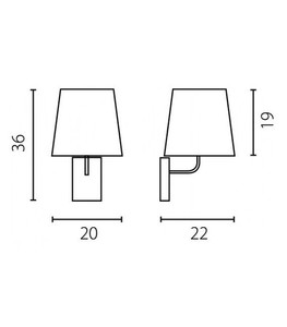 Lampă de perete Ramko BELL E27 15W LED 36 cm 67585 small 2