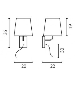 Lampă de perete Ramko BELL LED 2xE27 15W IP20 67586 small 2