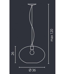 Pendul Ramko Donut transparent E27 1x15W 120 cm 67366 small 3