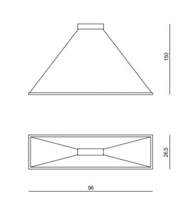 Pendul LED Ramko EDO 96x26 alb 30W 3000K 1560lm SKU 67029 small 3