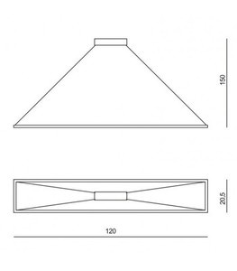 Plafonieră suspendată Ramko EDO LED 35W 3000K 1850lm 120x20 alb SKU 67030 small 3
