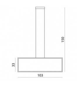 Plafonieră suspendată Ramko EDO Vertical LED 36W 3000K 103x33 cm 66270 small 1
