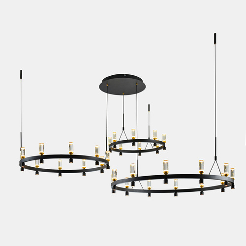Verifica Lampă suspendată LED Italux Almelo negru PND-83812-60