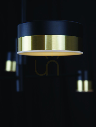 Verifica Lampă suspendată Max Light Puma P0404, 4 surse LED, auriu-negru, 82 cm