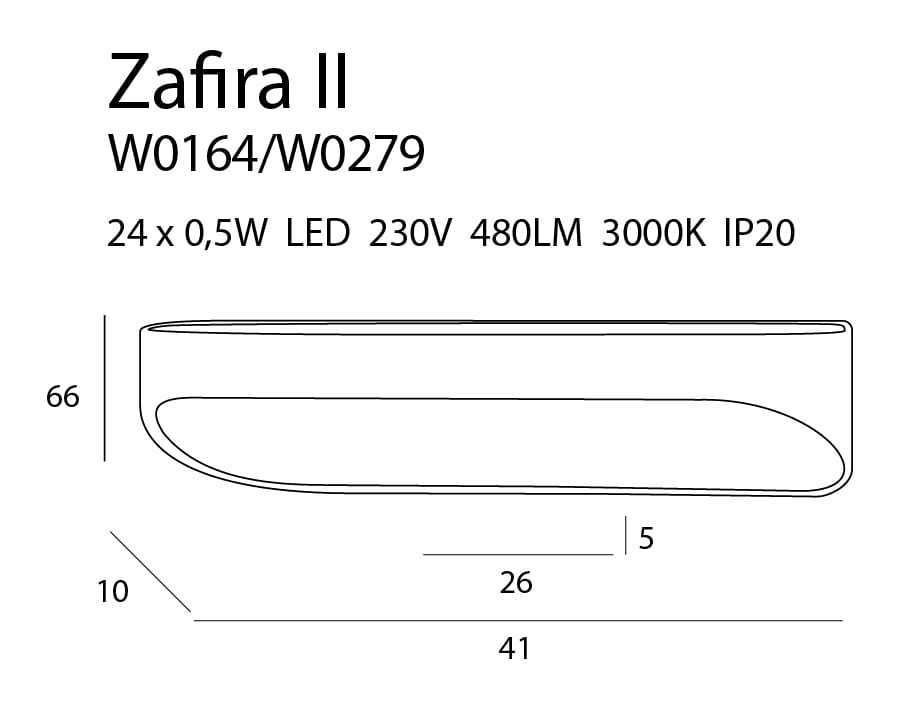 Vedere Aplica de perete LED Max Light Zafira W0279 negru metal 12W 3000K 41 cm Aplica de perete LED Max Light Zafira W0279 negru metal 12W 3000K 41 cm