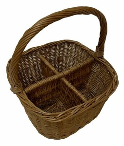 Coș de răchită pentru patru sticle - eco - handmade small 1