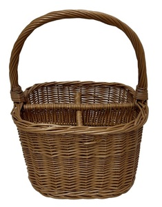 Coș de răchită pentru patru sticle - eco - handmade small 0