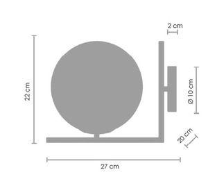 Aplică SOLARIS alamă albă 22 cm - vânzare small 4