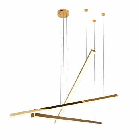 Lampă suspendată Max Light Trio 3 aurie LED dimabilă 100 cm P0426D