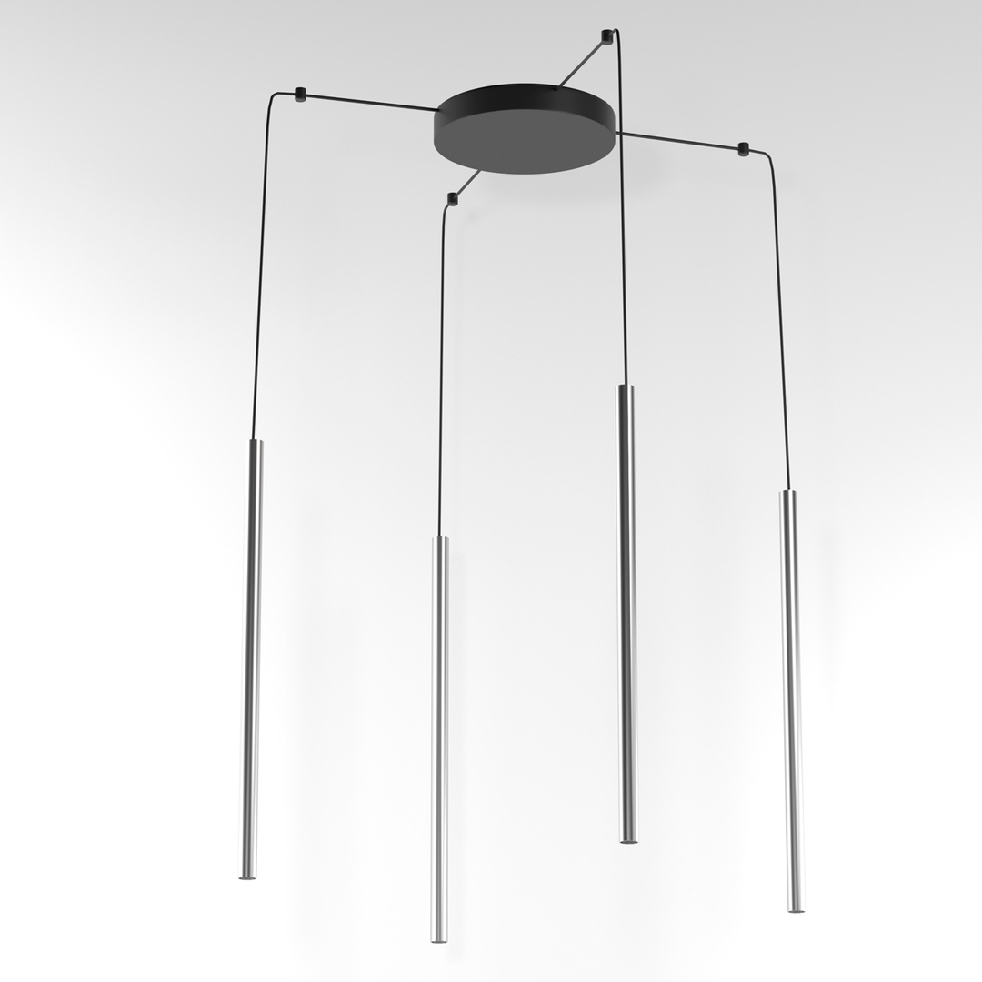 NER PANEL ZAS4 suspendat max. 4x2.5W, G9, 230V, fir negru, culoare argintiu (mat mat)