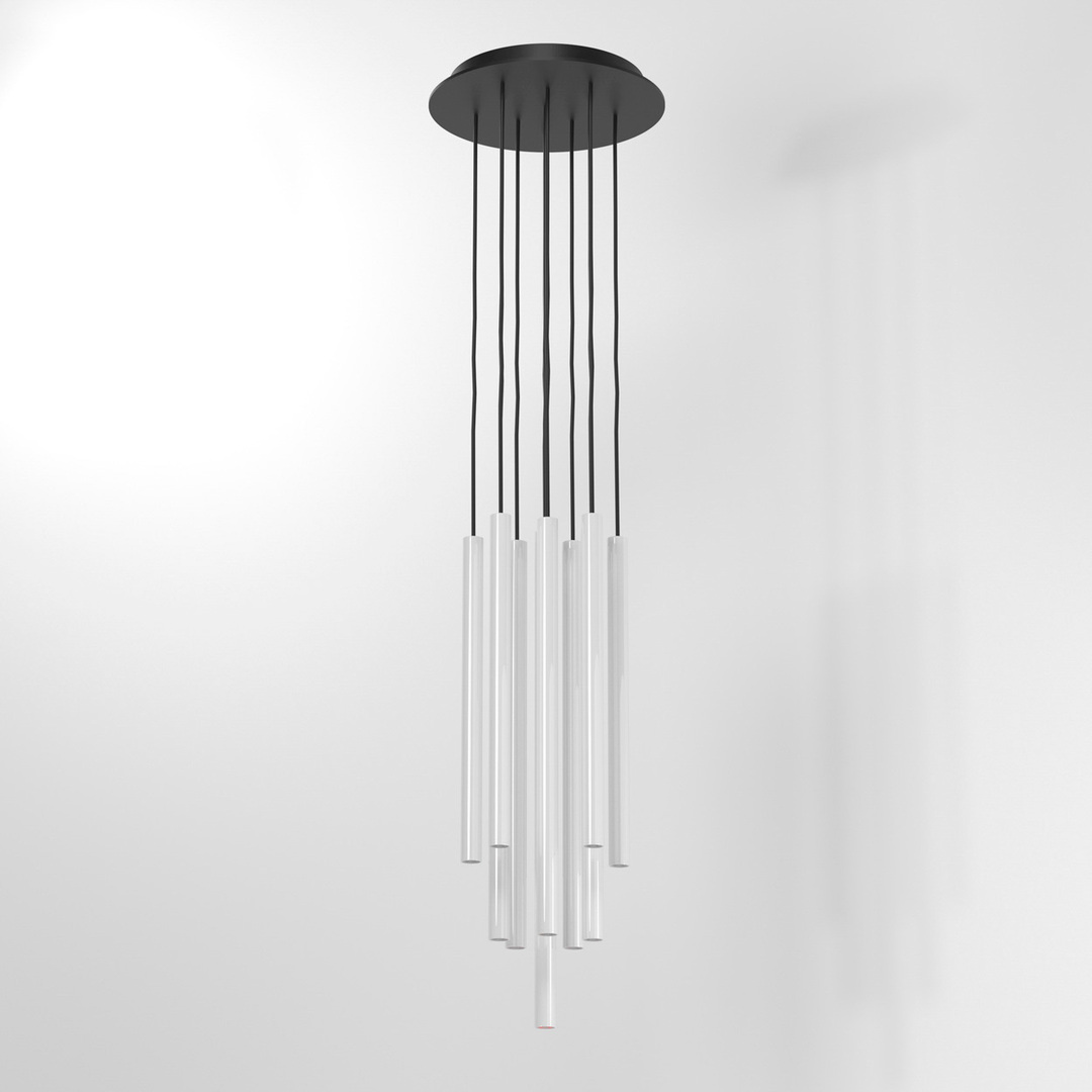 NER PANEL ZBE11 suspendat max. 11x2,5W, G9, 230V, fir negru, alb (lucios) RAL 9003