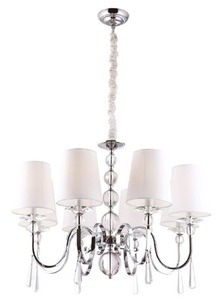 Lustră suspendată Max Light Charlotte P0110 crom 8 becuri 75 cm small 0