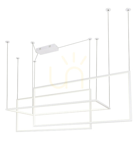 Verifica Lustră suspendată LED Max Light Geometric alb 145 cm P0272