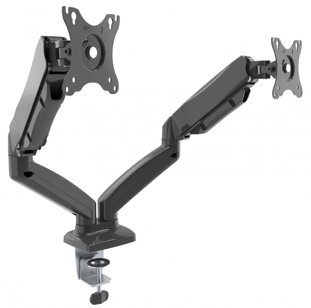 previzualizare Suport de birou pentru două monitoare - arc cu gaz - 13-32" Suport de birou pentru două monitoare - arc cu gaz - 13-32"