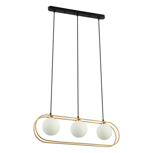 Verifica Lampă suspendată Italux Grosetta 3xG9 aurie albă PND-53423-3-GD
