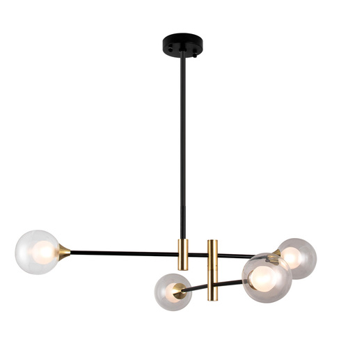 Verifica Pendul Italux Marino 4xG9 negru transparent PND-9148-4