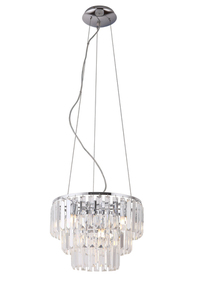 Lampa suspendată Max Light Monaco P0259 crom 9x40W sticlă metal 42 cm small 0