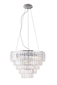 Pendant lamp Max Light Monaco P0260 crom sticlă 15x40W 60 cm small 0
