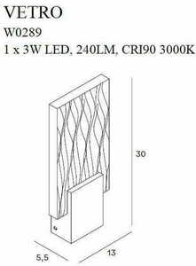 Aplica perete LED Max Light Vetro W0289 aurie 30 cm 1 Aplica perete LED Max Light Vetro W0289 aurie 30 cm small 1