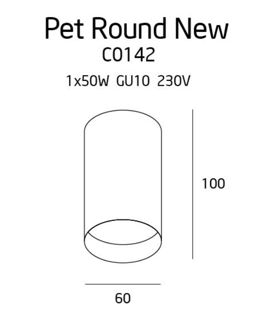 Vedere Plafonieră Max Light Pet Round C0142 negru metal GU10 1x50W 6 cm Plafonieră Max Light Pet Round C0142 negru metal GU10 1x50W 6 cm