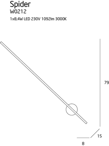 Verifica Aplica de perete LED Max Light Spider W0212 alb metal 79 cm