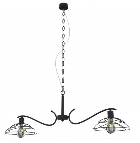Verifica Lampă suspendată Keter Lighting Rona 102 neagră 2xE27 99 cm