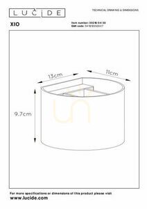 Aplică Lucide XIO neagră din aluminiu G9 3,5 W 2700 K 09218/04/30 small 6