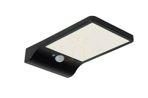 Verifica Aplică solară de exterior Lucide BASIC neagră LED 3W 380lm 2700K IP44 cu senzor de mișcare 22862/04/30