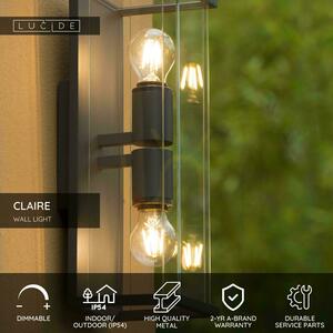 Lampă de perete exterior Lucide CLAIRE antracit 2xE27 IP54 27883/02/30 small 5