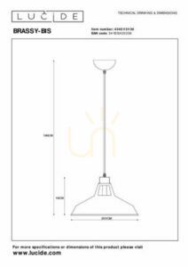 Lampă suspendată Lucide BRASSY/BIS neagră metalică E27 31 cm 43401/31/30 small 5