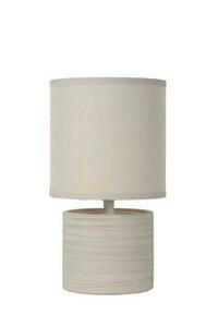 Lampă de masă Lucide Greasby bej ceramică bumbac E14 47502/81/38 small 1