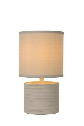 Verifica Lampă de masă Lucide Greasby bej ceramică bumbac E14 47502/81/38