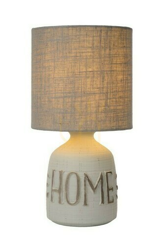 Verifica Lampă de masă Lucide COSBY gri ceramică bumbac 32,5 cm 47503/81/36