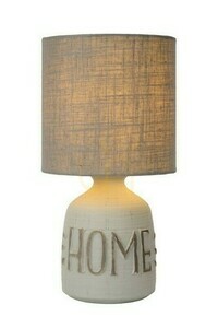 Lampă de masă Lucide COSBY gri ceramică bumbac 32,5 cm 47503/81/36 small 0