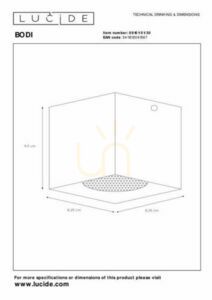 Plafoniera Lucide BODI negru aluminiu GU10 09101/01/30 small 3