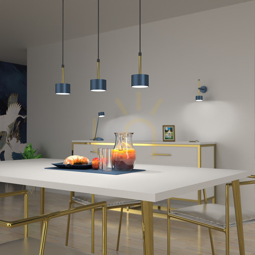 Verifica Suspensie Blue Arena Albastru / Aur 3x Gx53