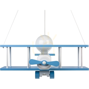 Pendul pentru copii Hellux Samolot 1041129, avion mare, bleu și alb small 2