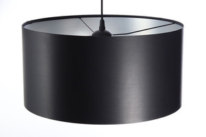 Lampă suspendată negru și argintiu 50cm LEXIE E27 60W latex, satin - vânzare small 3