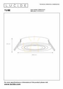 Ochelar de tavan Lucide TUBE alb LED GU10 CCT 9 cm 22954/01/31 small 6