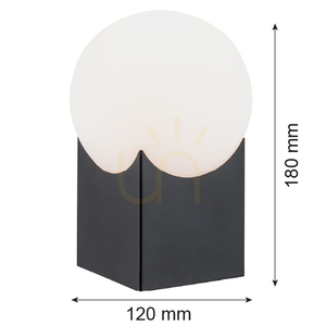 Lampa de masă ARGON AUSTIN opal mat negru mat E14 4721 small 2