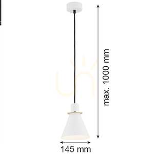 Lampa suspendata ARGON BEVERLY alba alamă E27 SKU 4680 small 4
