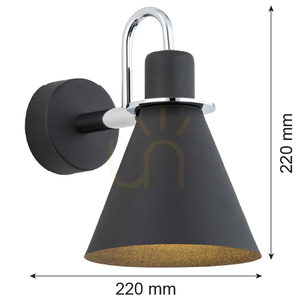 Lampa de perete ARGON Beverly neagră crom E27 SKU 4709 small 2