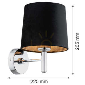 Aplică ARGON Bolzano Plus negru crom E27 1 bec SKU 4726 small 4
