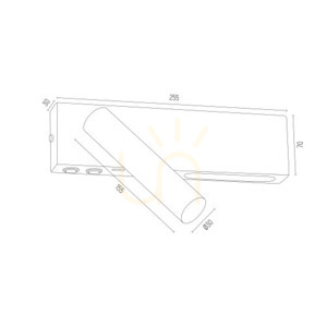 Lampa de perete ARGON Jasper neagră, oțel, G9, 1035 small 4
